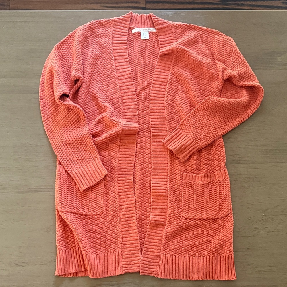 Cozy Orange Knit Cardigan